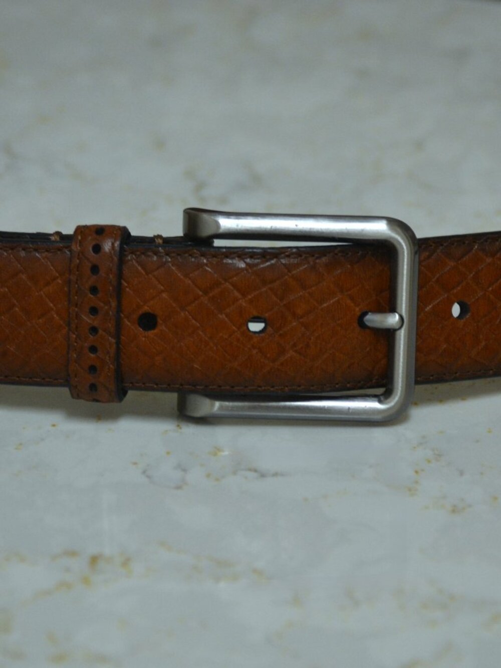Jos A BANK Mens Brown Genuine Leather Belt